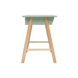 Children's Desk Rebecca Mobili Luan 70x90x50 MDF Pine Aqua Green Brown