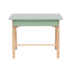 Children's Desk Rebecca Mobili Luan 70x90x50 MDF Pine Aqua Green Brown