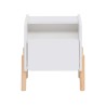 Children's Nightstand Rebecca Mobili Kelen 49x40x30 MDF Pine White Brown