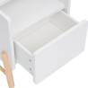 Children's Nightstand Rebecca Mobili Kelen 49x40x30 MDF Pine White Brown