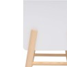 Table de chevet pour enfants Rebecca Mobili Kelen 49x40x30 MDF Pin Blanc Marron