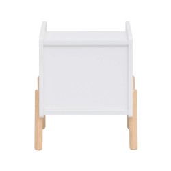 Children's Nightstand Rebecca Mobili Kelen 49x40x30 MDF Pine White Brown