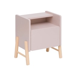 Table de chevet pour enfants Rebecca Mobili Rasam 49x40x30 MDF Pin Rose Marron