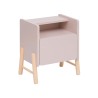 Comodino per Bambini Rebecca Mobili Rasam 49x40x30 MDF Pino Rosa Marrone