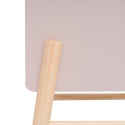 Kinder-Nachttisch Rebecca Mobili Rasam 49x40x30 MDF Kiefern Rosa Braun