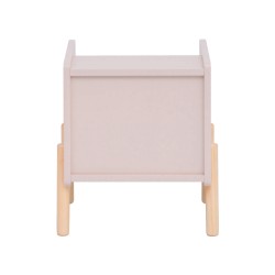 Table de chevet pour enfants Rebecca Mobili Rasam 49x40x30 MDF Pin Rose Marron