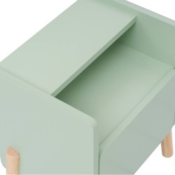 Comodino per Bambini Rebecca Mobili Adrak 49x40x30 MDF Pino Verde Acqua Marrone