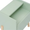 Comodino per Bambini Rebecca Mobili Adrak 49x40x30 MDF Pino Verde Acqua Marrone