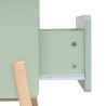 Comodino per Bambini Rebecca Mobili Adrak 49x40x30 MDF Pino Verde Acqua Marrone