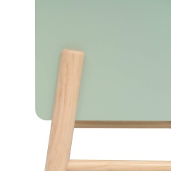 Comodino per Bambini Rebecca Mobili Adrak 49x40x30 MDF Pino Verde Acqua Marrone