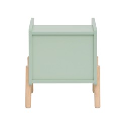 Comodino per Bambini Rebecca Mobili Adrak 49x40x30 MDF Pino Verde Acqua Marrone