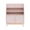 Bibliothèque pour enfants Rebecca Mobili Bataw 100x80x33 MDF Pin Rose Marron