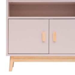 Libreria per Bambini Rebecca Mobili Bataw 100x80x33 MDF Pino Rosa Marrone