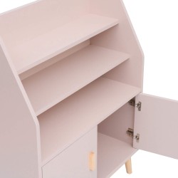 Bibliothèque pour enfants Rebecca Mobili Bataw 100x80x33 MDF Pin Rose Marron