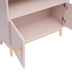 Estante para crianças Rebecca Mobili Bataw 100x80x33 MDF Pinho Rosa Marrom