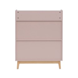 Bibliothèque pour enfants Rebecca Mobili Bataw 100x80x33 MDF Pin Rose Marron