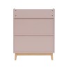 Bibliothèque pour enfants Rebecca Mobili Bataw 100x80x33 MDF Pin Rose Marron