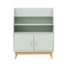 Children's Bookcase Rebecca Mobili Oroya 100x80x33 MDF Pine Aqua Green Brown