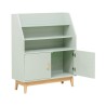 Libreria per Bambini Rebecca Mobili Oroya 100x80x33 MDF Pino Verde Acqua Marrone