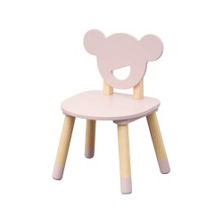 Table et 2 chaises pour enfants Rebecca Mobili Sika 44x60x56 MDF Pin Rose Marron ENSEMBLE 3 pcs