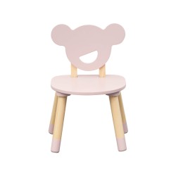 Table and 2 Chairs for Children Rebecca Mobili Sika 44x60x56 MDF Pine Pink Brown SET 3 pcs