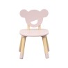 Table et 2 chaises pour enfants Rebecca Mobili Sika 44x60x56 MDF Pin Rose Marron ENSEMBLE 3 pcs