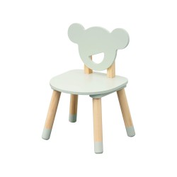 Tafel en 2 stoelen voor kinderen Rebecca Mobili Aniba 44x60x56 MDF Grenen Aqua Groen Bruin SET 3 stuks