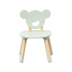 Tavolino e 2 Sedie per Bambini Rebecca Mobili Aniba 44x60x56 MDF Pino Verde Acqua Marrone SET 3 pezzi