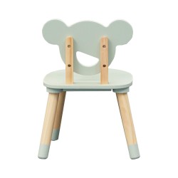 Table et 2 chaises pour enfants Rebecca Mobili Aniba 44x60x56 MDF Pin Vert d'eau Marron ENSEMBLE 3 pcs