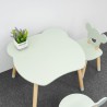 Table et 2 chaises pour enfants Rebecca Mobili Aniba 44x60x56 MDF Pin Vert d'eau Marron ENSEMBLE 3 pcs