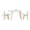 Tafel en 2 stoelen voor kinderen Rebecca Mobili Aniba 44x60x56 MDF Grenen Aqua Groen Bruin SET 3 stuks