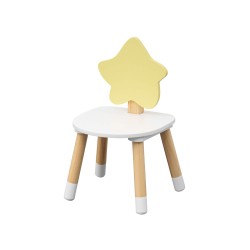 Table et chaise pour enfants Rebecca Mobili Buriti 44x60x40 MDF Pin Blanc Marron ENSEMBLE 2 pcs