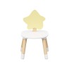 Table et chaise pour enfants Rebecca Mobili Buriti 44x60x40 MDF Pin Blanc Marron ENSEMBLE 2 pcs