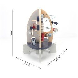 Jeu de Fusée Spatiale pour Enfants Rebecca Mobili Pimelea À partir de 3 ans Bois Multicolore 30x22x22