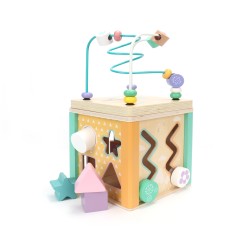 Children's Montessori Cube 5-in-1 Toy Rebecca Mobili Amole From 18 months Wood Multicolor 29x15x15