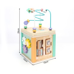 Brinquedo Cubo Montessori 5 em 1 para Crianças Rebecca Mobili Amole A partir de 18 meses Madeira Multicolorido 29x15x15