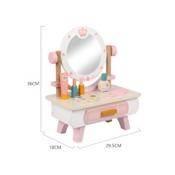 Children's Makeup Table Toy Rebecca Mobili Kafal From 3 years Wood Multicolor 36x29,5x18