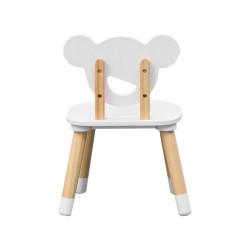 Tafel en 2 stoelen voor kinderen Rebecca Mobili Nefel 44x60x56 MDF Grenen Wit Bruin SET 3 stuks