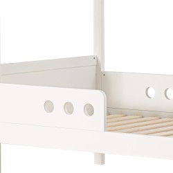 Children's Bed Rebecca Mobili Duhat 151x170x86 Pine White Light Brown Scandinavian