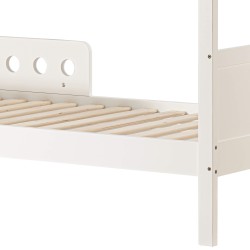 Children's Bed Rebecca Mobili Duhat 151x170x86 Pine White Light Brown Scandinavian