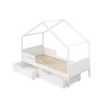 Children's Bed Rebecca Mobili Rihan 151x170x86 Pine White Light Brown Scandinavian