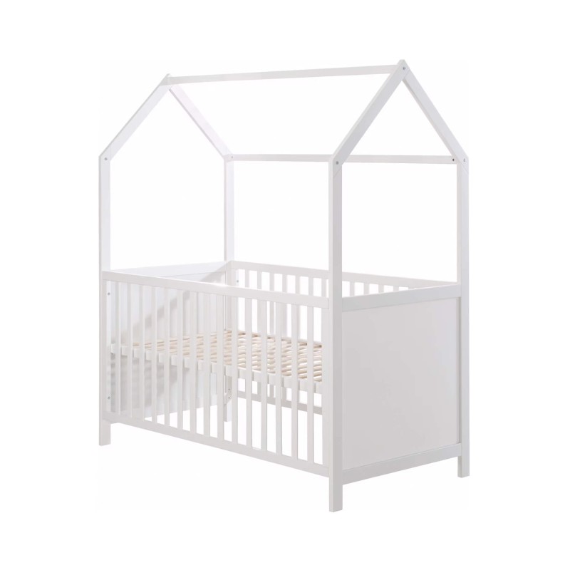 Cama para Crianças Rebecca Mobili Seben 154,5x142,5x74,5 Pinho Branco Marrom Claro Escandinavo