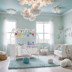 Kinderbed Rebecca Mobili Seben 154,5x142,5x74,5 Grenen Wit Lichtbruin Scandinavisch