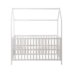 Children's Bed Rebecca Mobili Seben 154,5x142,5x74,5 Pine White Light Brown Scandinavian