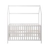 Lit pour Enfants Rebecca Mobili Seben 154,5x142,5x74,5 Pin Blanc Marron Clair Scandinave