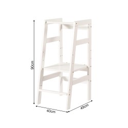 Montessori Tower Rebecca Mobili Zalina 90x40x49 Pine White Scandinavian