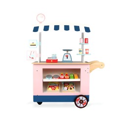 Gioco Bancarella Supermercato per Bambini Rebecca Mobili Goiaba Dai 3 anni Legno Multicolore 102x74x30