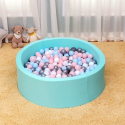 Jogo Piscina com Bolinhas para Crianças Rebecca Mobili Nabaq A partir de 12 meses Esponja Plástico Multicolorido Azul 28x90x90