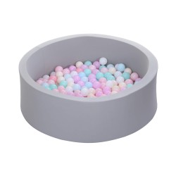 Jogo Piscina com Bolinhas para Crianças Rebecca Mobili Sinsan A partir de 12 meses Esponja Plástico Multicolorido Gris 28x90x90