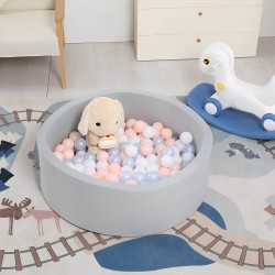 Gioco Piscina con Palline per Bambini Rebecca Mobili Sinsan Dai 12 mesi Spugna Plastica Grigio 28x90x90